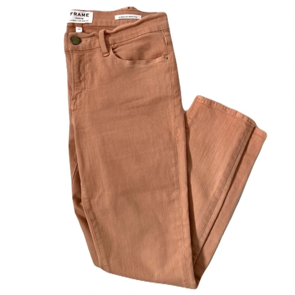 FRAME Denim/ Le skinny de Jeanne crop/ Peach coloured/ Stretch/ Size US 31 - Picture 4 of 9